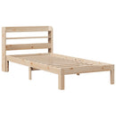sengeramme med sengegavl 100x200 cm massivt fyrretræ
