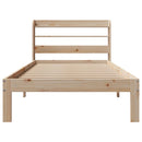 sengeramme med sengegavl 100x200 cm massivt fyrretræ