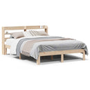 sengeramme med sengegavl 150x200 cm massivt fyrretræ