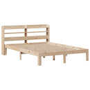 sengeramme med sengegavl 150x200 cm massivt fyrretræ