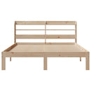 sengeramme med sengegavl 150x200 cm massivt fyrretræ