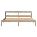 sengeramme med sengegavl 180x200 cm massivt fyrretræ