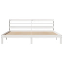 Sengeramme med hovedgærde uden madras Hvid 200x200 cm