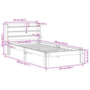 sengeramme uden madras 75x190 cm massivt fyrretræ gyldenbrun