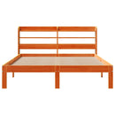 sengeramme uden madras 140x200 cm massivt fyr gyldenbrun