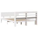 sengeramme med sengegavl 120x190 cm massivt fyrretræ hvid