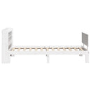 Sengeramme med hovedgærde uden madras Hvid 90x200 cm