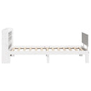 Sengeramme med hovedgærde uden madras Hvid 100x200 cm