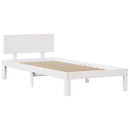 Sengeramme med hovedgærde uden madras Hvid 100x200 cm