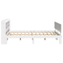Sengeramme med hovedgærde uden madras Hvid 120x200 cm