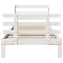 sengeramme med sengegavl 75x190 cm massivt fyrretræ hvid
