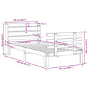 sengeramme med sengegavl 75x190 cm massivt fyrretræ hvid