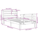 sengeramme med sengegavl 75x190 cm massivt fyrretræ hvid