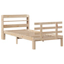 sengeramme med sengegavl 90x190 cm massivt fyrretræ