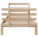 sengeramme med sengegavl 90x190 cm massivt fyrretræ