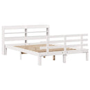 sengeramme med sengegavl 120x190 cm massivt fyrretræ hvid
