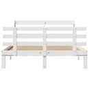 sengeramme med sengegavl 120x190 cm massivt fyrretræ hvid