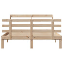 sengeramme med sengegavl 135x190 cm massivt fyrretræ hvid