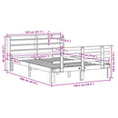 sengeramme med sengegavl135x190 cm massivt fyrretræ hvid