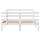 Sengeramme med hovedgærde uden madras Hvid 140x190 cm