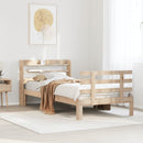 sengeramme med sengegavl 90x200 cm massivt fyrretræ