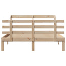 sengeramme med sengegavl 150x200 cm massivt fyrretræ