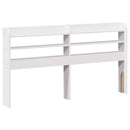 sengeramme med sengegavl 150x200 cm massivt fyrretræ hvid
