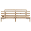 sengeramme med sengegavl 180x200 cm massivt fyrretræ