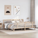 sengeramme med sengegavl 180x200 cm massivt fyrretræ