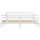 Sengeramme med hovedgærde uden madras Hvid 200x200 cm