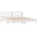 sengeramme uden madras 200x200 cm massivt fyrretræ hvid