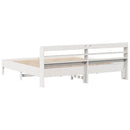 sengeramme uden madras 200x200 cm massivt fyrretræ hvid