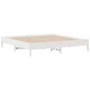 sengeramme uden madras 200x200 cm massivt fyrretræ hvid