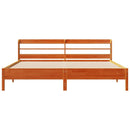 sengeramme uden madras 200x200 cm massivt fyrretræ gyldenbrun