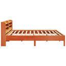 sengeramme uden madras 200x200 cm massivt fyrretræ gyldenbrun