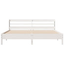 sengeramme uden madras 180x200 cm massivt fyrretræ hvid