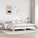 sengeramme uden madras 180x200 cm massivt fyrretræ hvid