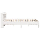 sengeramme uden madras 160x200 cm massivt fyrretræ hvid