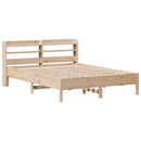 sengeramme uden madras 150x200 cm massivt fyrretræ