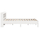 sengeramme uden madras 140x200 cm massivt fyrretræ hvid