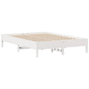 sengeramme uden madras 140x200 cm massivt fyrretræ hvid