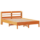 sengeramme uden madras 140x200 cm massivt fyr gyldenbrun
