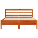 sengeramme uden madras 140x200 cm massivt fyr gyldenbrun