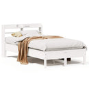 sengeramme uden madras 100x200 cm massivt fyrretræ hvid
