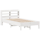 sengeramme uden madras 100x200 cm massivt fyrretræ hvid