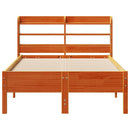 sengeramme uden madras 100x200 cm massivt fyrretræ gyldenbrun