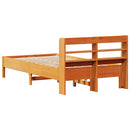 sengeramme uden madras 100x200 cm massivt fyrretræ gyldenbrun