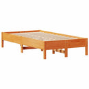 sengeramme uden madras 100x200 cm massivt fyrretræ gyldenbrun