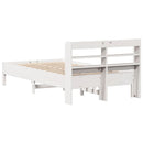 sengeramme uden madras 90x200 cm massivt fyrretræ hvid