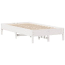sengeramme uden madras 90x200 cm massivt fyrretræ hvid